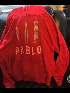 Pablo Red Graphic Hoodie Sweatshirt - Men's Sweater